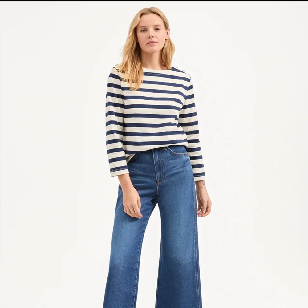 🆕 VERONICA BEARD Hovey Striped Top - Picture 3 of 5